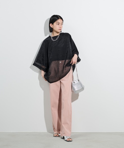 「Shelly island」 デニムパンツ L ピンク レディース_画像3