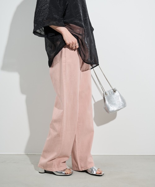 「Shelly island」 デニムパンツ L ピンク レディース_画像6