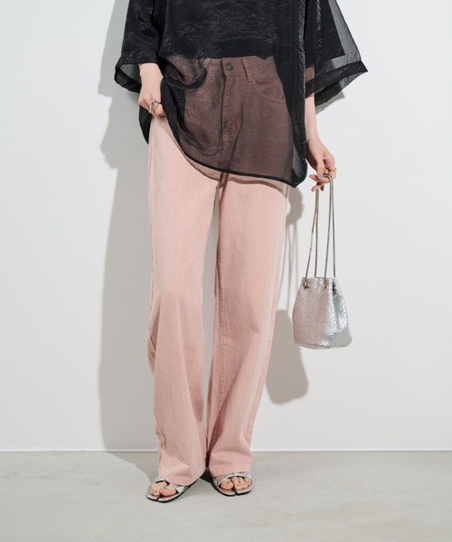 「Shelly island」 デニムパンツ L ピンク レディース_画像7