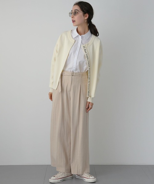 「saloon」 ニットカーディガン FREE ブラック レディース_画像2