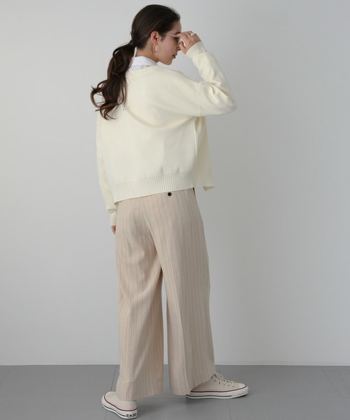 「saloon」 ニットカーディガン FREE ブラック レディース_画像6