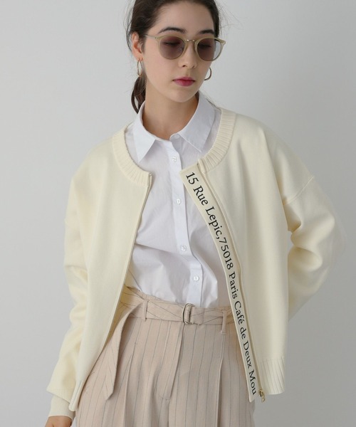 「saloon」 ニットカーディガン FREE ブラック レディース_画像8