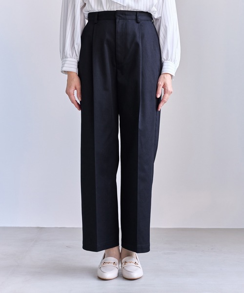 値下げ！！レディース チノパン 595-3243502 サイズⅢ 黒 ROPE' PICNIC（ロペ ピクニック） uvカット ワイドパンツ チノパン