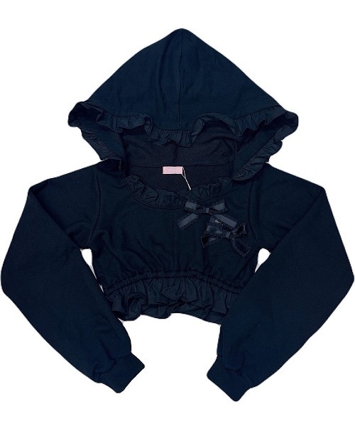 lilLilly（リルリリー） パーカー フリルスウェットパーカー