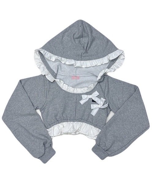 lilLilly（リルリリー） パーカー フリルスウェットパーカー