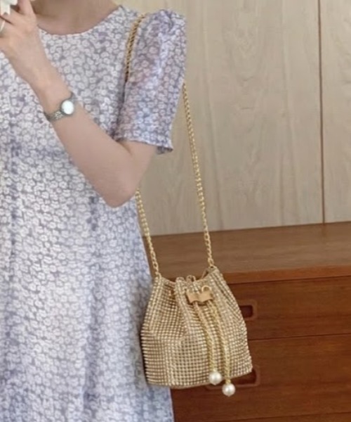 Maison Calme ショルダーバッグ バッグ 卒業式 ミニ ラインストーン
