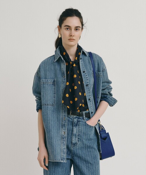 allureville（アルアバイル） ブラウス シャツ デニムビッグポケット