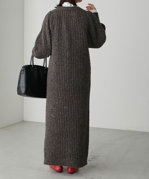 「BONLECILL」 ニットワンピース FREE チャコール レディース_画像4