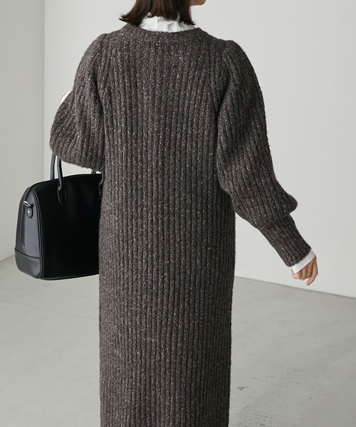 「BONLECILL」 ニットワンピース FREE チャコール レディース_画像6