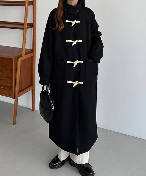 「callautia」 ダッフルコート SMALL ネイビー レディース_画像3
