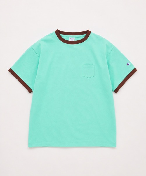 Champion（チャンピオン） tシャツ 別注 リンガー ポケチー Tシャツ