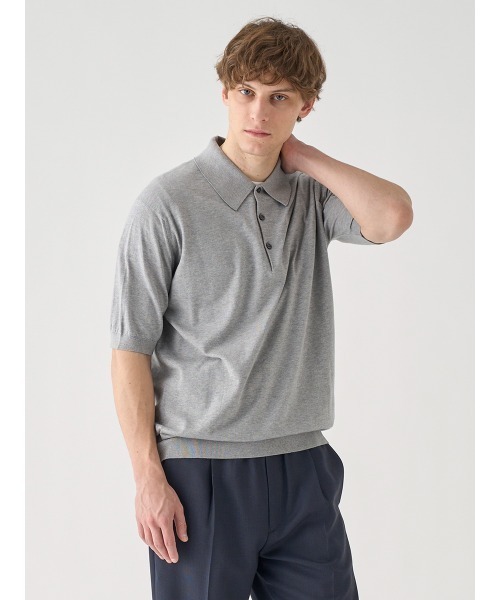 JOHN SMEDLEY（ジョンスメドレー） ポロシャツ 半袖コットンニット
