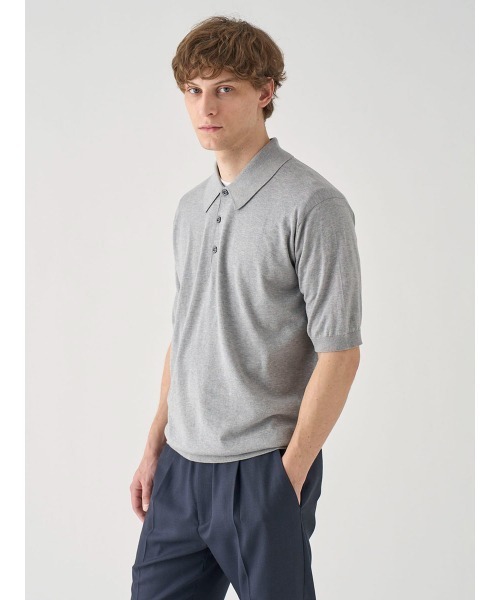 JOHN SMEDLEY（ジョンスメドレー） ポロシャツ 半袖コットンニット