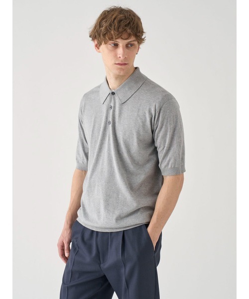 JOHN SMEDLEY（ジョンスメドレー） ポロシャツ 半袖コットンニット