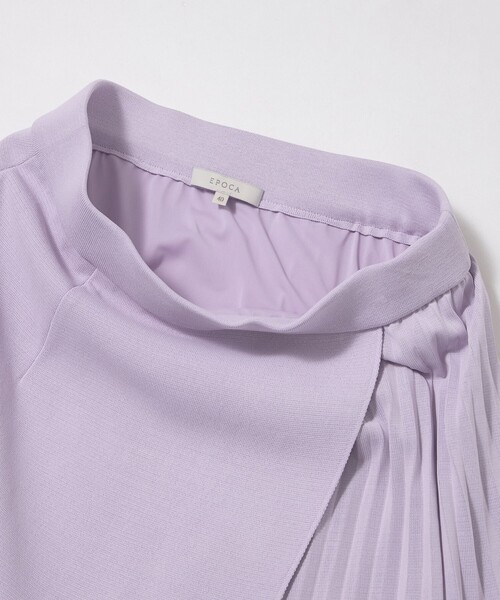 スカート 「La maglia」 プリーツコンビ ニットスカートの画像