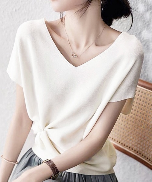 「Miniministore」 ノースリーブニット FREE ロイヤルブルー レディース_画像5