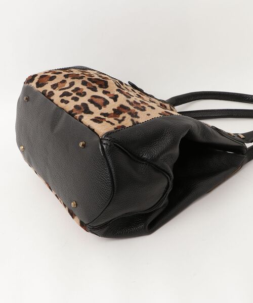 「DEL CONTE」 レオパードトートバッグ - ブラック レディース_画像3