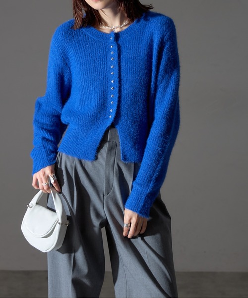 「each」 「ANDSEARCH」ニットカーディガン FREE ブルー レディース_画像7