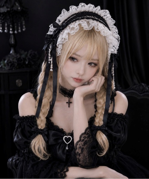 Bling Leads カチューシャ 「Bls」「ZA」「Bling Leads」編み上げ