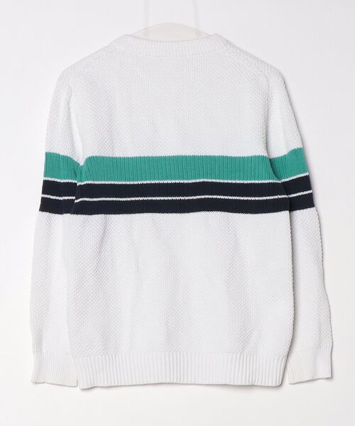 「LACOSTE」 長袖ニット S ホワイト メンズ