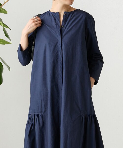 【新品タグ付】BEARDSLEY 麻100%リネンギャザーワンピース ターコイズ 前後ギャザーワンピース | BEARDSLEY(ビアズリー)レディース | PAL
