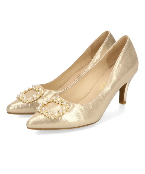 「ORiental TRaffic」 パンプス 40 ゴールド レディース_画像3