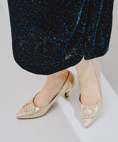 「ORiental TRaffic」 パンプス 40 ゴールド レディース_画像5