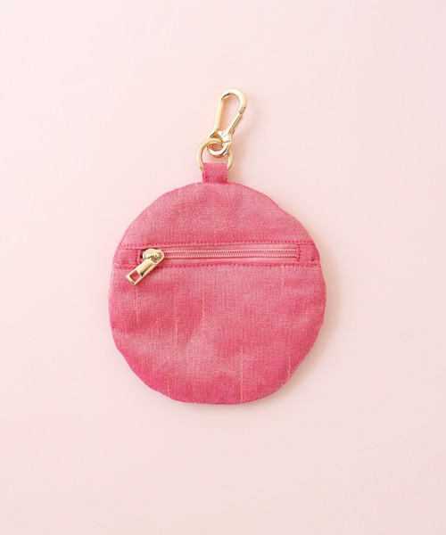 ポーチ ハンドメイド フラワーモチーフ 北欧風 花模様 刺繍キーポーチ