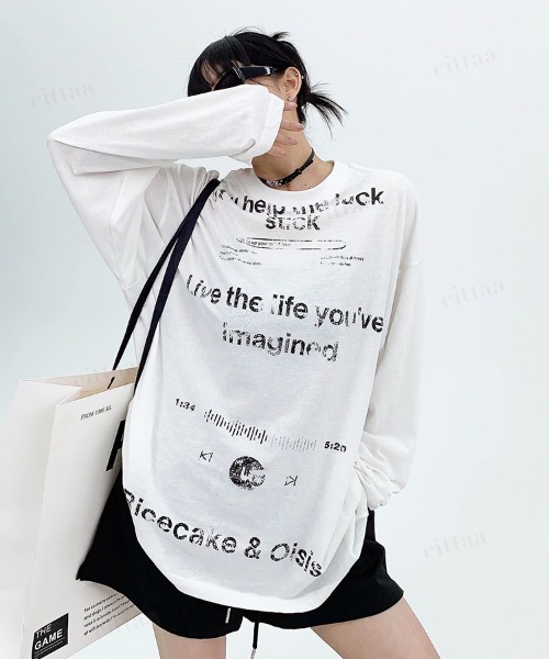 Dalfwin（ダールフィン） tシャツ 韓国ファッション Ricecakeダメージ