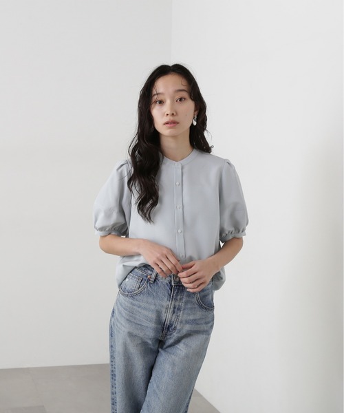 「N.(N. Natural Beauty Basic)」 半袖ブラウス MEDIUM ベージュ レディース_画像2