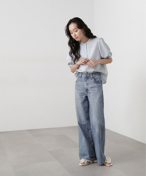 「N.(N. Natural Beauty Basic)」 半袖ブラウス MEDIUM ベージュ レディース_画像6
