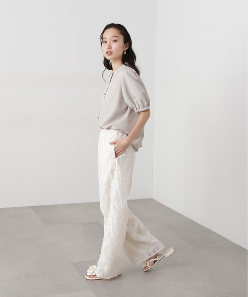 「N.(N. Natural Beauty Basic)」 半袖ブラウス MEDIUM ベージュ レディース_画像8
