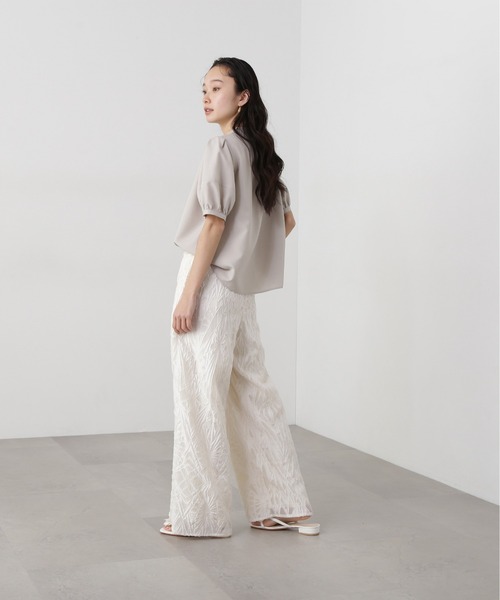 「N.(N. Natural Beauty Basic)」 半袖ブラウス MEDIUM ベージュ レディース_画像9