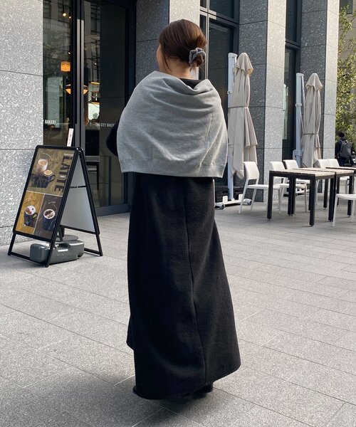 「DouDou」 長袖ワンピース FREE グレー レディースの画像