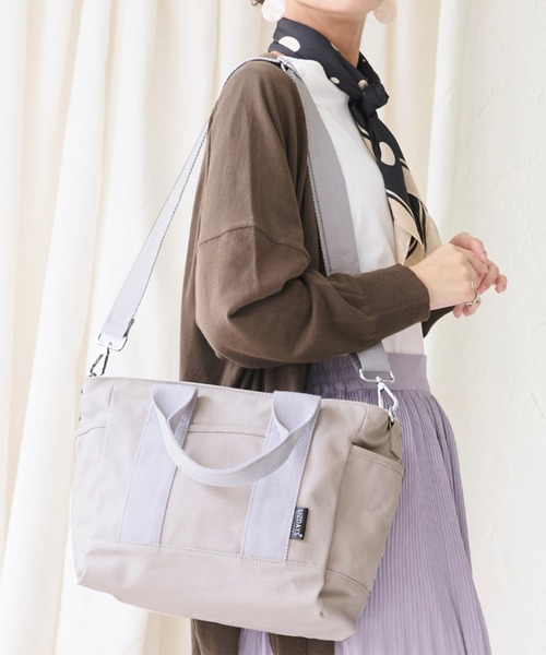 LIZDAYS（リズデイズ） トートバッグ 2wayキャンバストートバッグ 配色