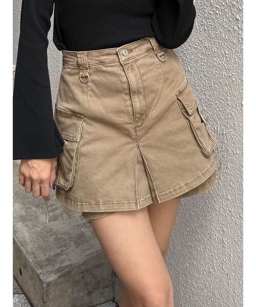 MURUA（ムルーア） パンツ ウォッシュカーゴスカートパンツ 夏服