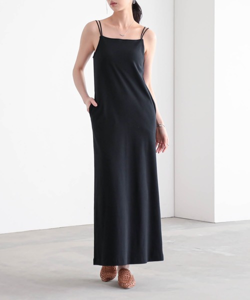 【新品未使用】 PARTY オフショルダー キャミワンピース ブラック for/c（フォーシー） ワンピース カップ付きキャミワンピース