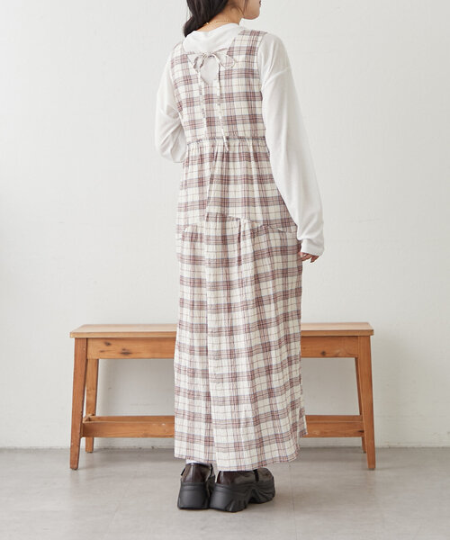 「w closet」 サロペットスカート FREE ネイビー レディース_画像6