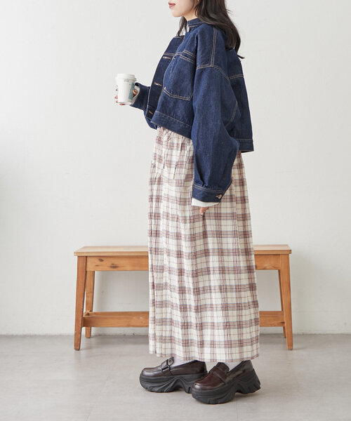 「w closet」 サロペットスカート FREE ネイビー レディース_画像9