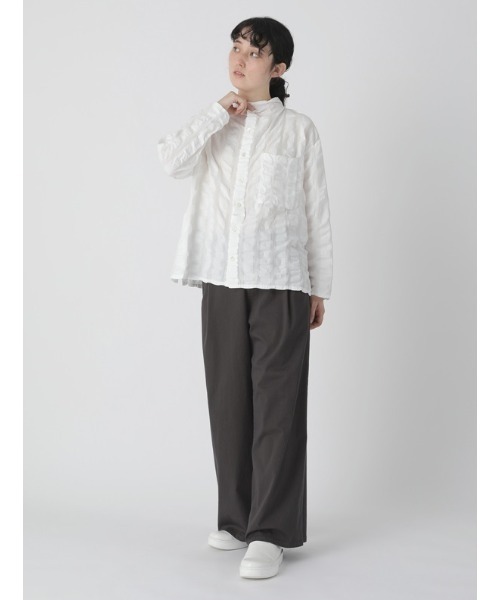 「Plantation」 長袖ブラウス M size ホワイト レディース_画像6