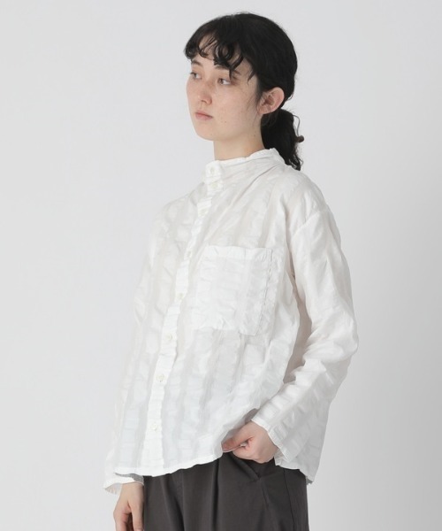 「Plantation」 長袖ブラウス M size ホワイト レディース_画像7