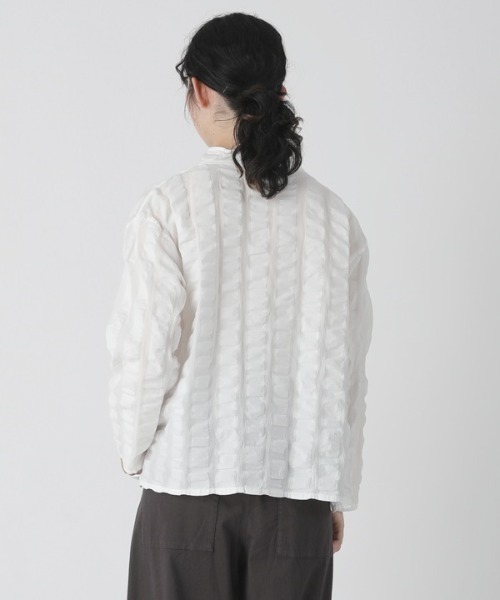 「Plantation」 長袖ブラウス M size ホワイト レディース_画像8