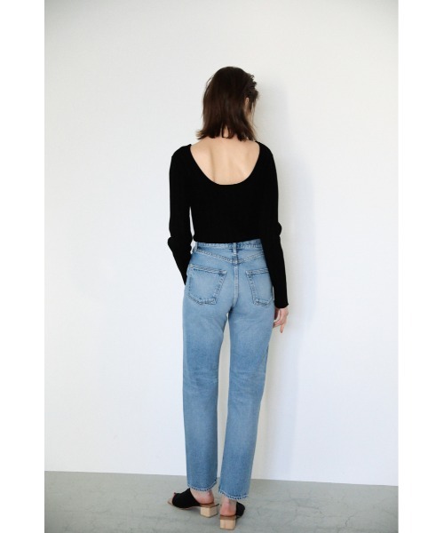 「BLACK BY MOUSSY」 デニムパンツ 25inch ブルー レディース_画像4