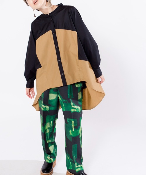 「OSMOSIS」 長袖ブラウス ONE SIZE ホワイト レディース_画像2