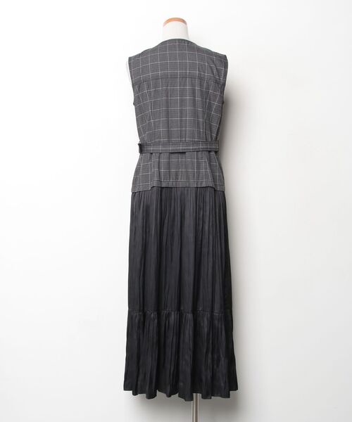 「GRACE CONTINENTAL」 ノースリーブワンピース 38 グレー レディース_画像2