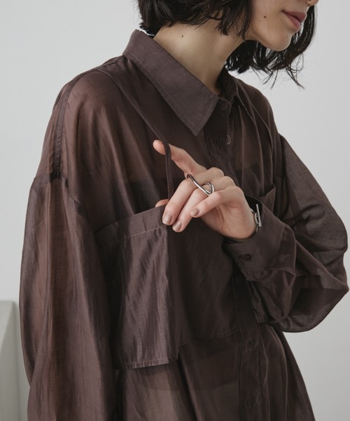 「Aunt Marie's」 長袖シャツ FREE ブラウン レディース_画像4