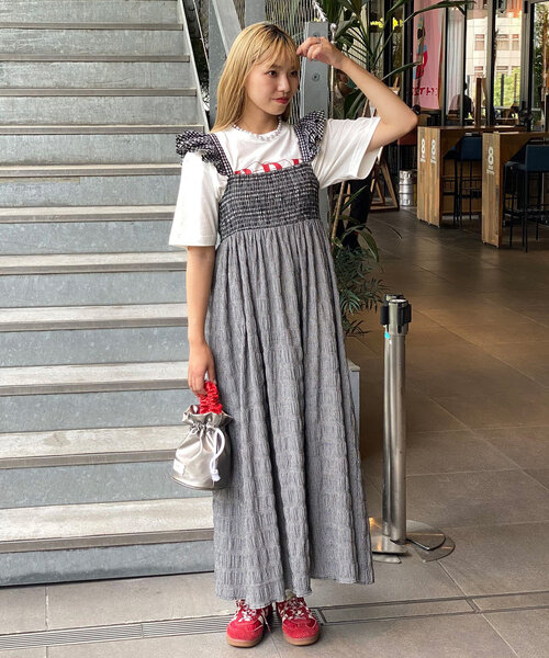 「HELLO.SANFRANCISCO」 ノースリーブワンピース ONE SIZE ピンク レディース_画像5