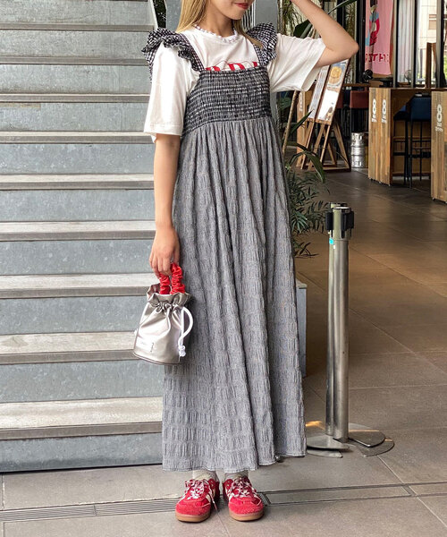 「HELLO.SANFRANCISCO」 ノースリーブワンピース ONE SIZE ピンク レディース_画像6