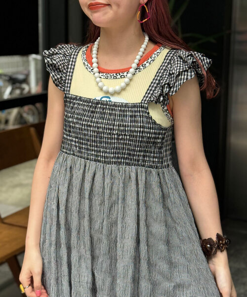 「HELLO.SANFRANCISCO」 ノースリーブワンピース ONE SIZE ピンク レディース_画像9
