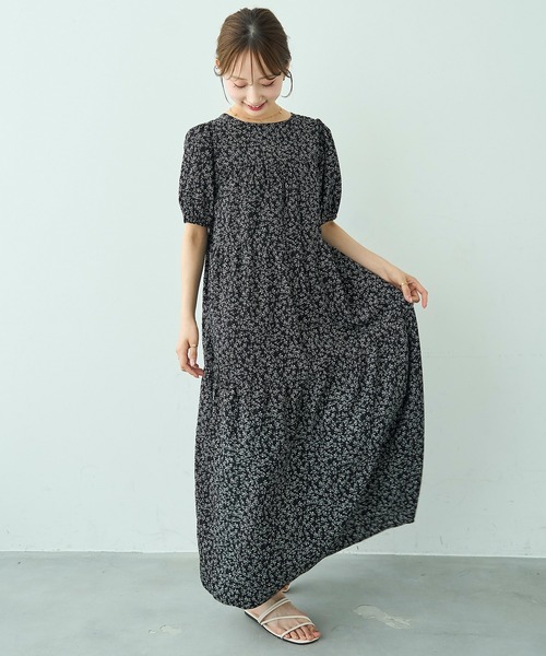 mil（ミル） ワンピース 夏 半袖 ティアード ワンピース 「588205